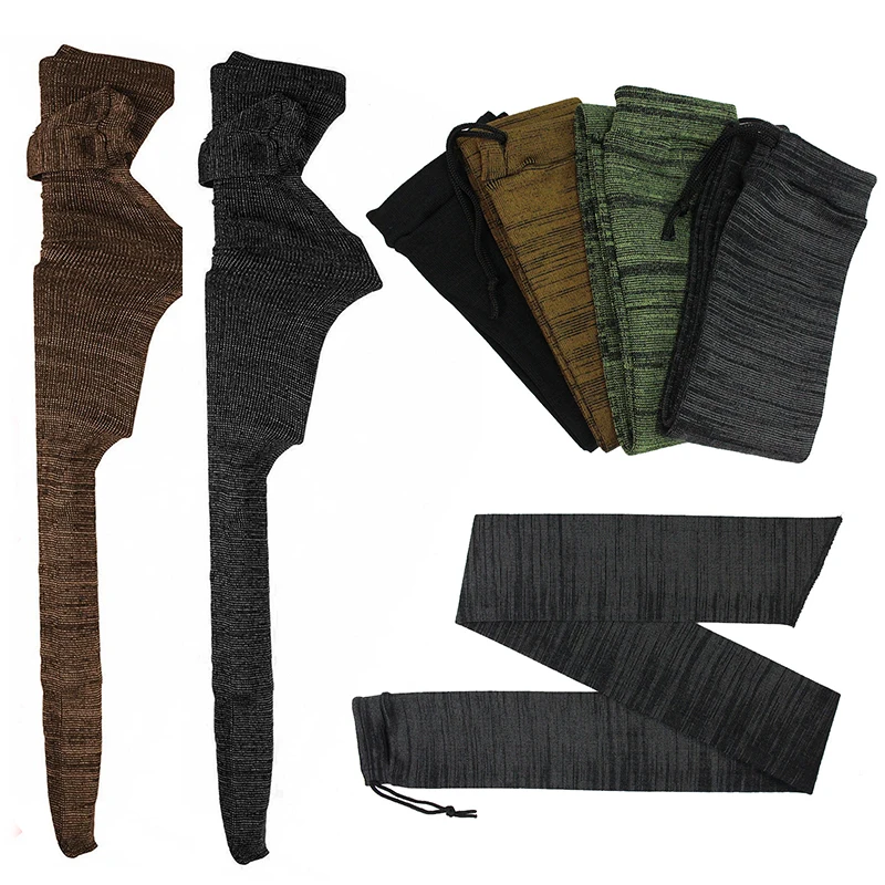 140cm Silicone Treated Rifle Gun Sock Case Knit Gun Protection Holster For Shot Gun Hunting Accessory