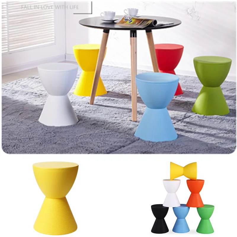 Plastic Storage Stool Strong Economic Shoe stools Bench For Kitchen Fashion Storage Box Living Room Sofa No Foot Chair Storage