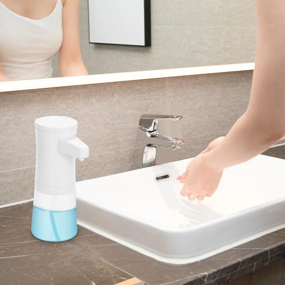 350ML Automatic Foaming Soap Dispenser Infrared Motion Sensor Hands Free Touchless Liquid Shampoo Shower Gel Soap Foam Pump