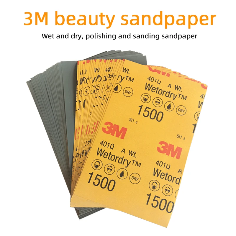 3M Sandpaper 2000 Grit 1500 Paint Surface Beauty Polishing Water-grinding Car Sandpaper