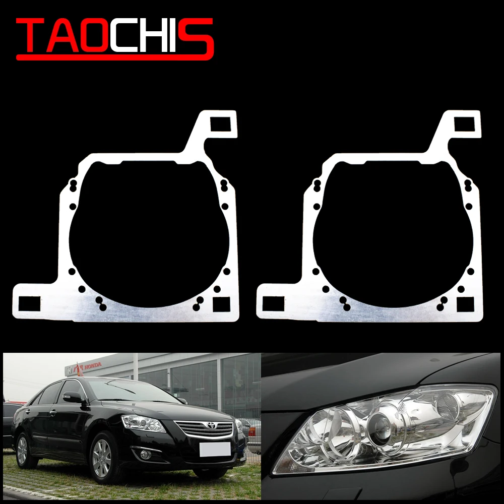 

Taochis Car Styling frame adapter DIY Bracket Holder for Toyota Camry 2005-2008 Hella 3r 5 Q5 Projector lens