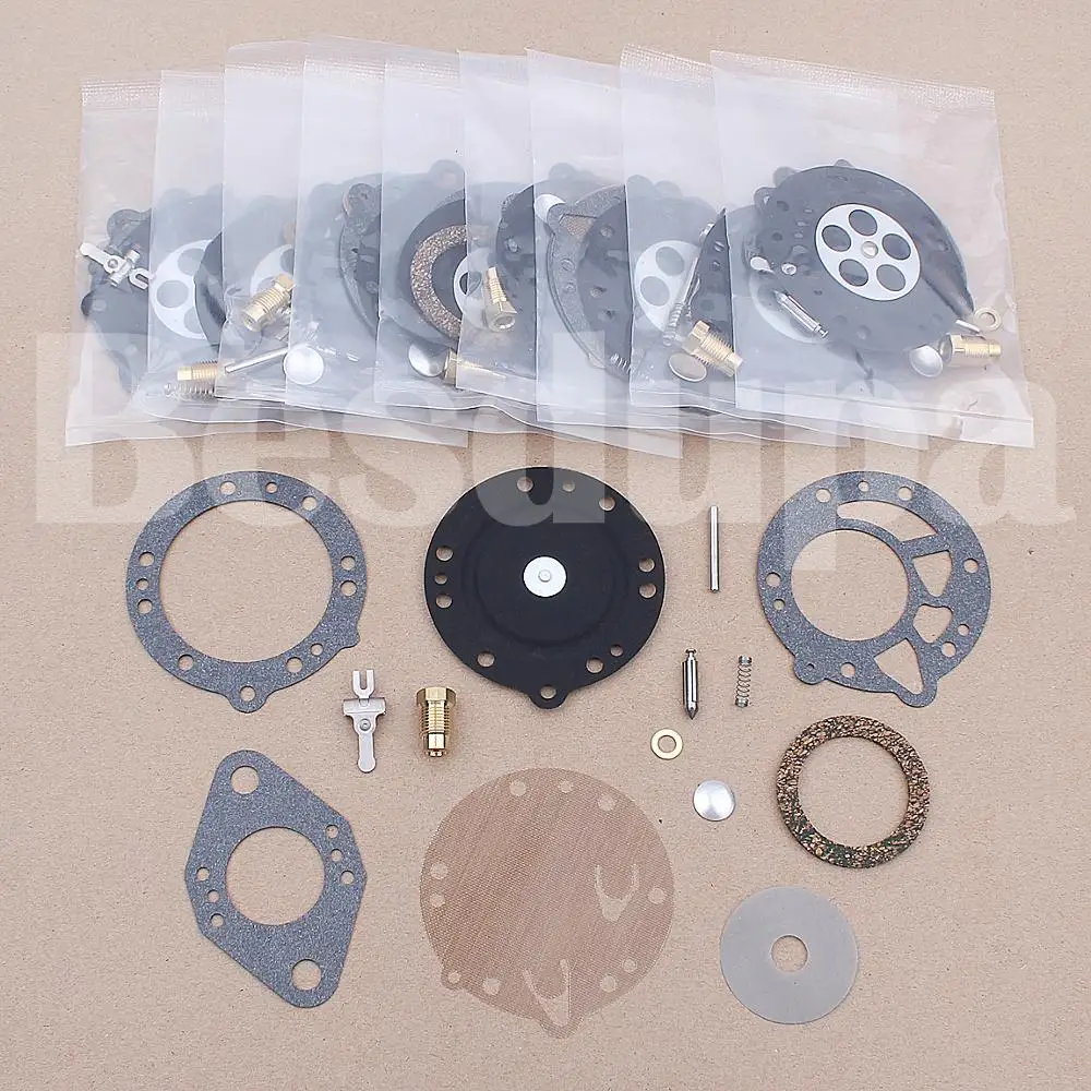 10pcs/lot Carburetor Repair Kit For Tillotson RK-114HL HL-166C HL-351A HL-352A HL-392A Replacement Spare Part Carb