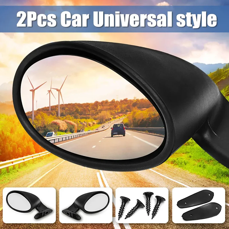 Universal Rearview Mirror Car Classic Retro Door Wing Side Mirror California Style Right + Left