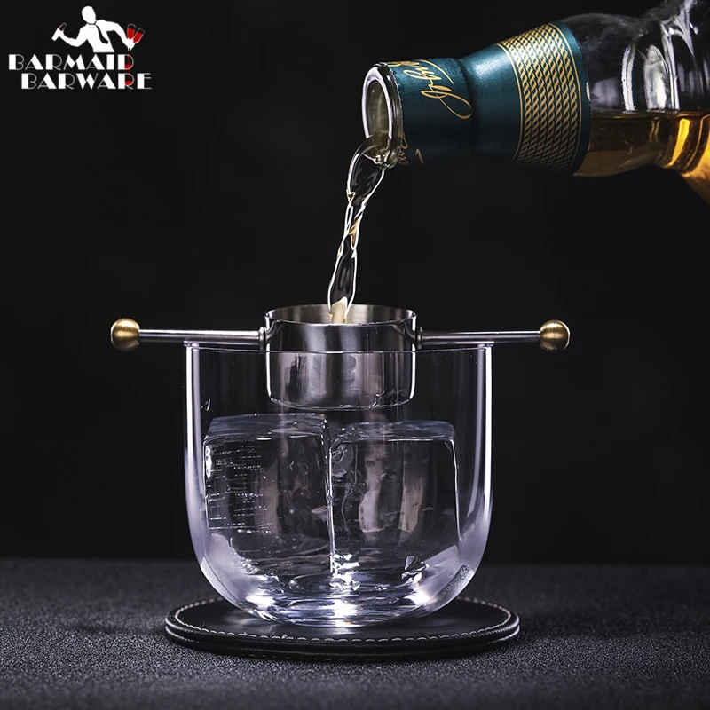 30ml כוס מדידה כלים בר למדוד קוקטייל כוסית עם ידית עבור ויסקי בר כלים בר אבזרים