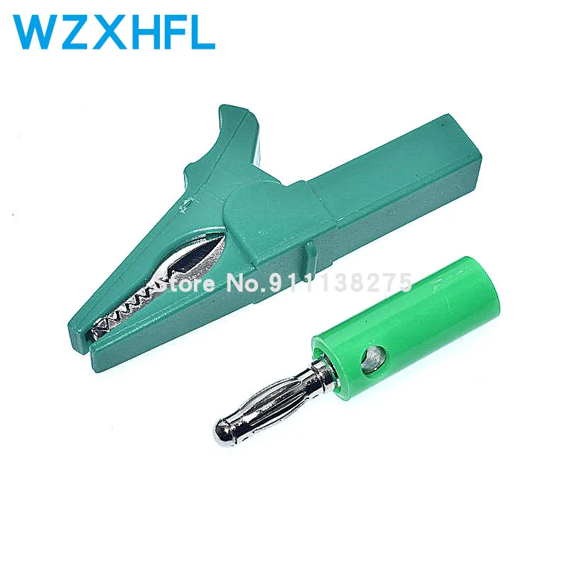 55MM Alligator clip + BANANA PLUG, test probe with 4mm Banana Plug Cable Clips