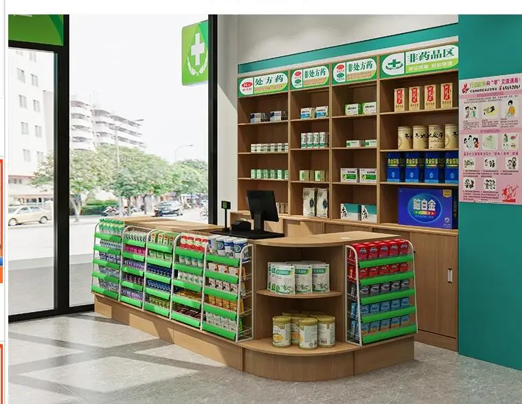 Convenience store cashier counter cigarette and wine cabinet combination small shop mother and baby pharmacy supermarket bar