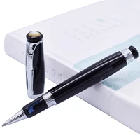 Duke Tutor Classic Rollerball Pen, barril negro y perla blanca en la parte superior, ideal para oficina de negocios, hogar o regalo