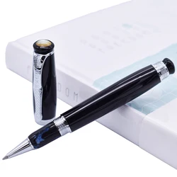 Duke Tutor Classic Rollerball Pen , Black Barrel and White Pearl on Top , Ideal for Business Office Home or Gift