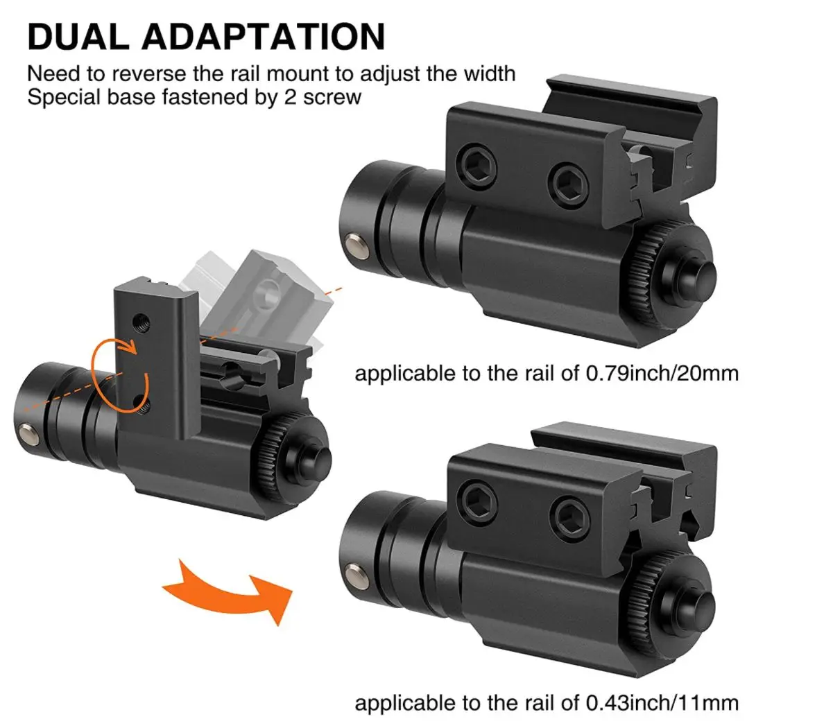 Laser Sight with 11mm 20mm Rail Mount Pistol Laser Collimator Rifle Laser Sight