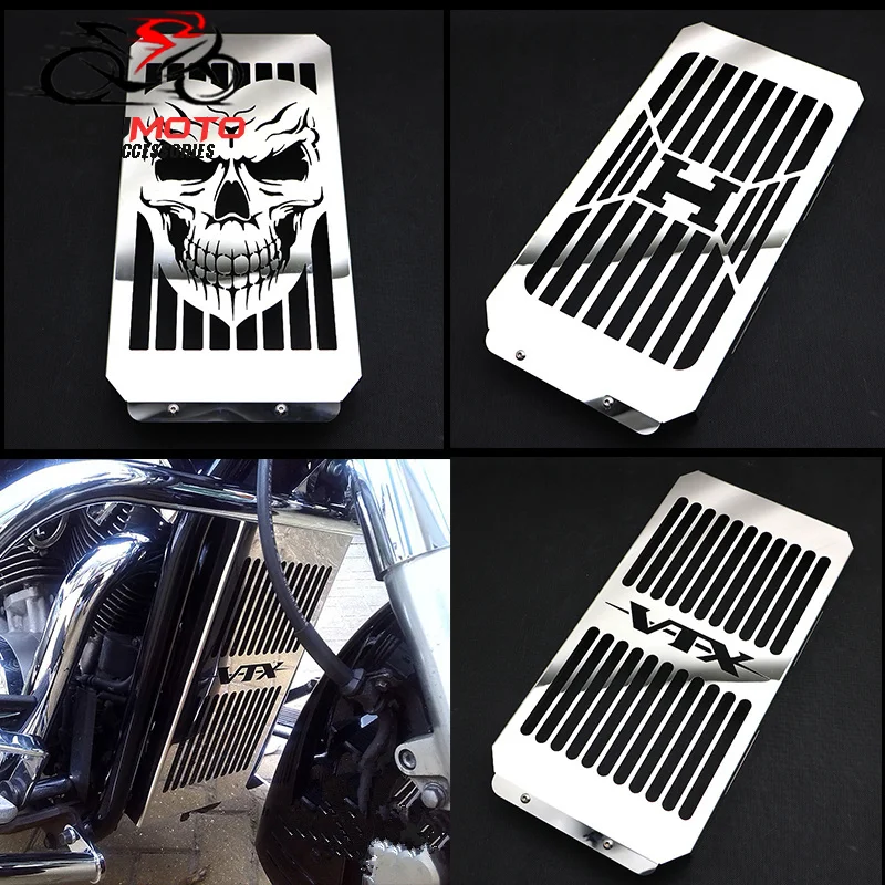 Motorcycle Engine Skull Radiator Grill Cover For Honda VTX1800 VTX1800C VTX1800F VTX1800N VTX1800R VTX1800S VTX1800T 2002 - 2008