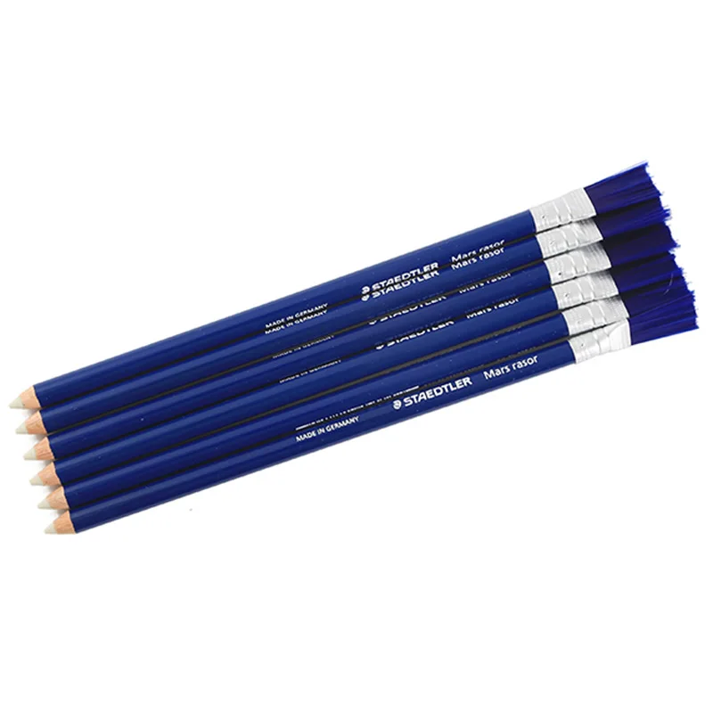 6/12 pcs STAEDTLER 526 61 Pencil Style Eraser+Brush School Stationery Office Supplies Pencil Eraser Ballpoint Gel Pen Erasers
