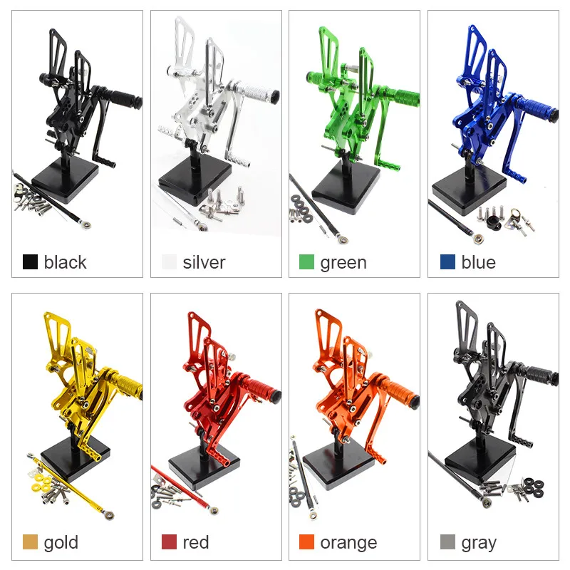 Motorcycle Adjustable Rearset Footrests Footpegs Foot Rests Pegs Rear Pedals For Honda VFR400 NC30 RVF400 NC35