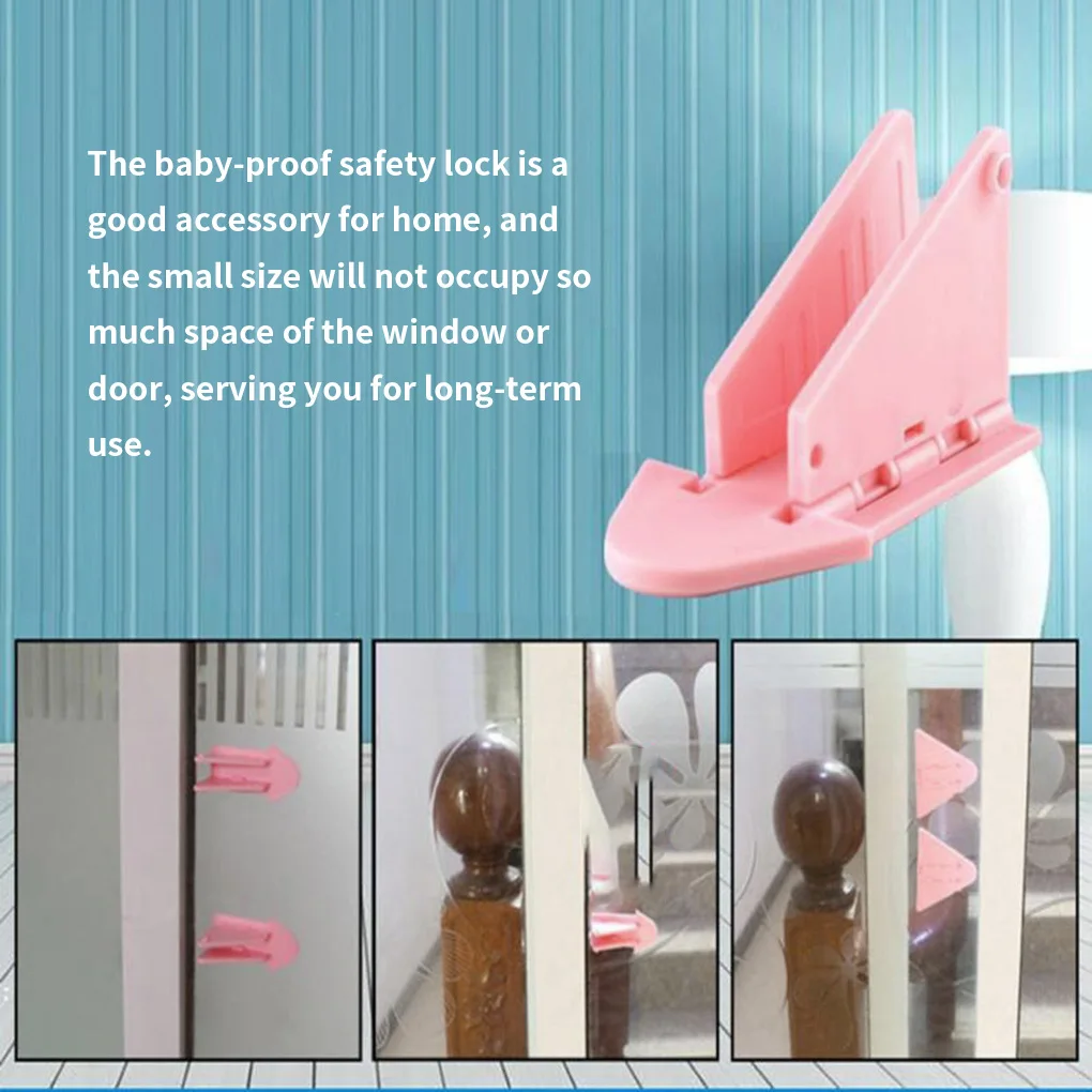 5pcs Baby Safety Lock for Sliding Door Window Children Protection Lock Drawer Cabinet Door Wardrobe Anti-pinch Wing Safety Lock