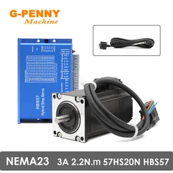 NEMA23 Closed Loop Stepper Motor 2.2N.m HBS57+57HS20N Hybrid Servo Motor with Driver