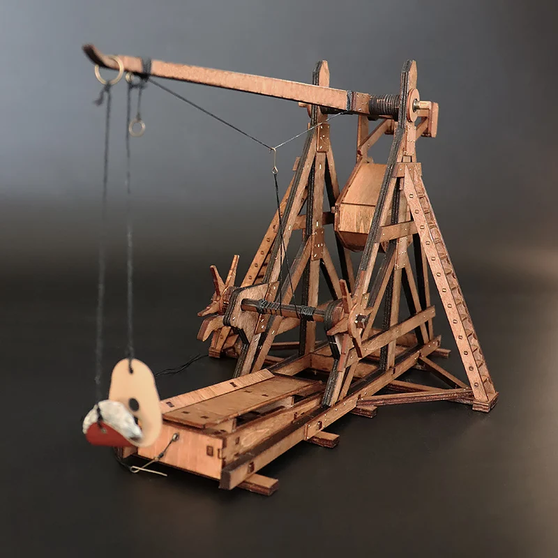 Counterweight trebuchet trebuchets assembling medieval ancient chariot wooden handmade model DIY ornament