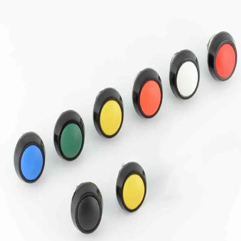 ELEWIND économie moins cher type métal aluminium couleur bouton poussoir interrupteur (PM121B-10/G/A)
