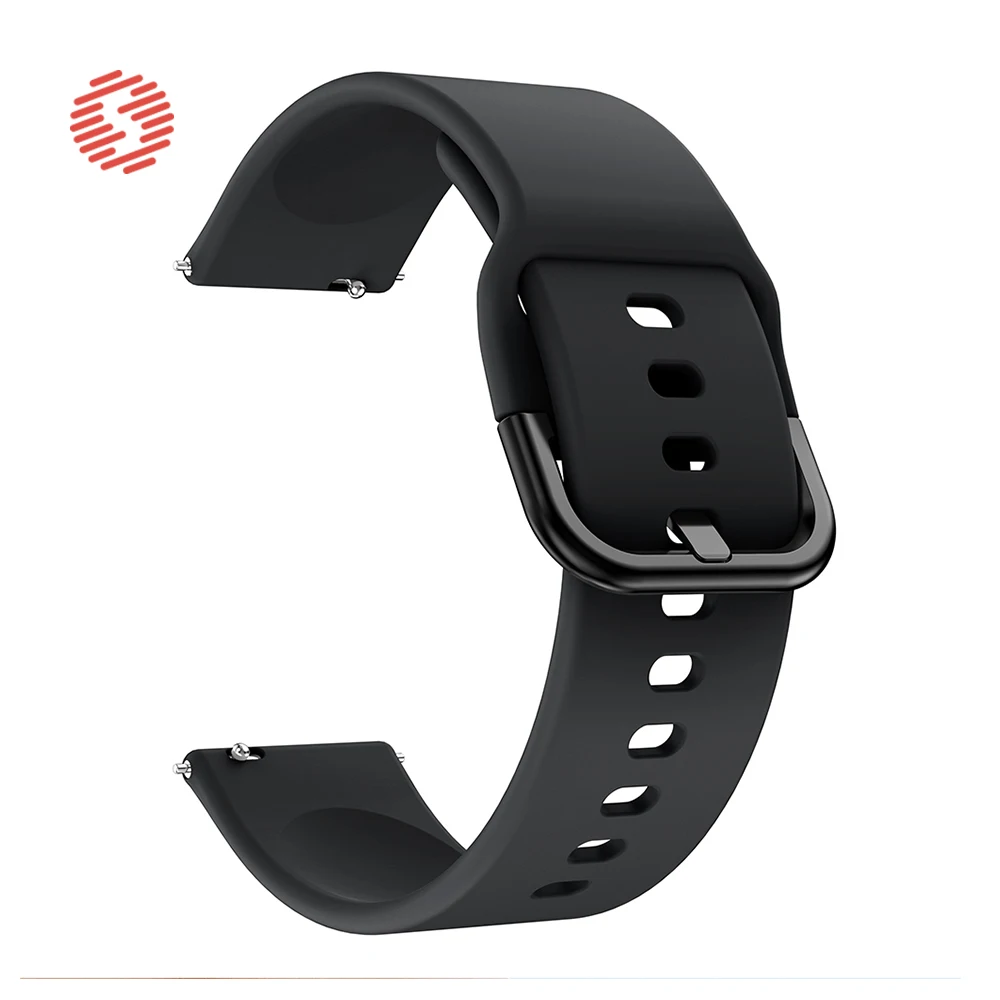 ShengOne-correa de fluoroelastómero para Samsung Galaxy Watch Active Galaxy, correa de silicona suave de 42MM para Gear Sport, 20MM de ancho