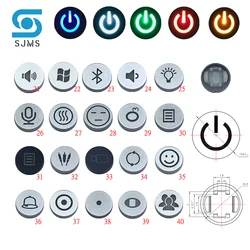 10pcs OD 10mm Switch Cap CIRCLE 12V 50mA 0~9 Start Pause Digit Symbol Cap for 6*6mm Momentary Tact Push Button Switch