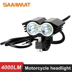 2PCS 20W 6000K Motorcycle led Headlight Spot light 2x XM-L T6 LED Fog Driving Lamp with Switch  LED Scooters Spotlight 12v-36v