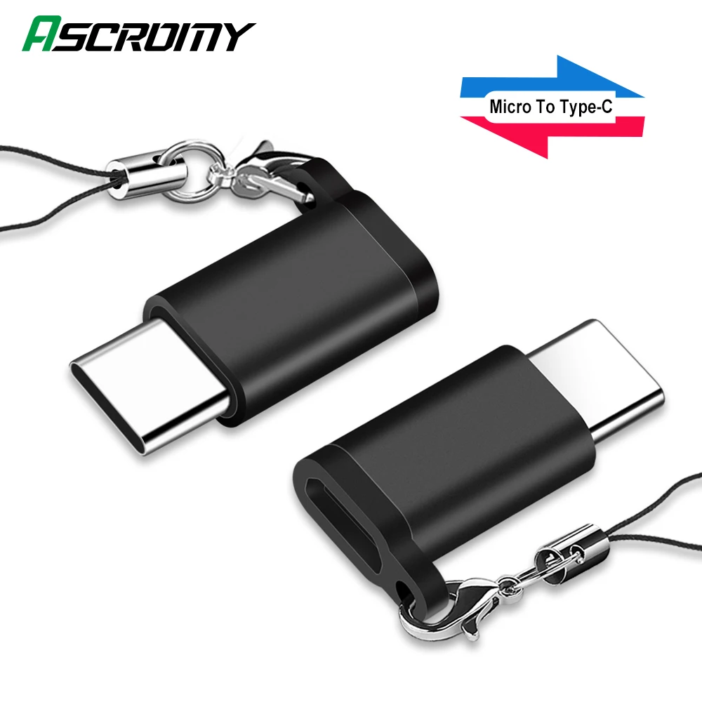 USB C OTG Adapter Type C to Micro USB Charger Cable Converter For Macbook Pro Samsung Galaxy S10 S9 Huawei Xiaomi OnePlus Type-C