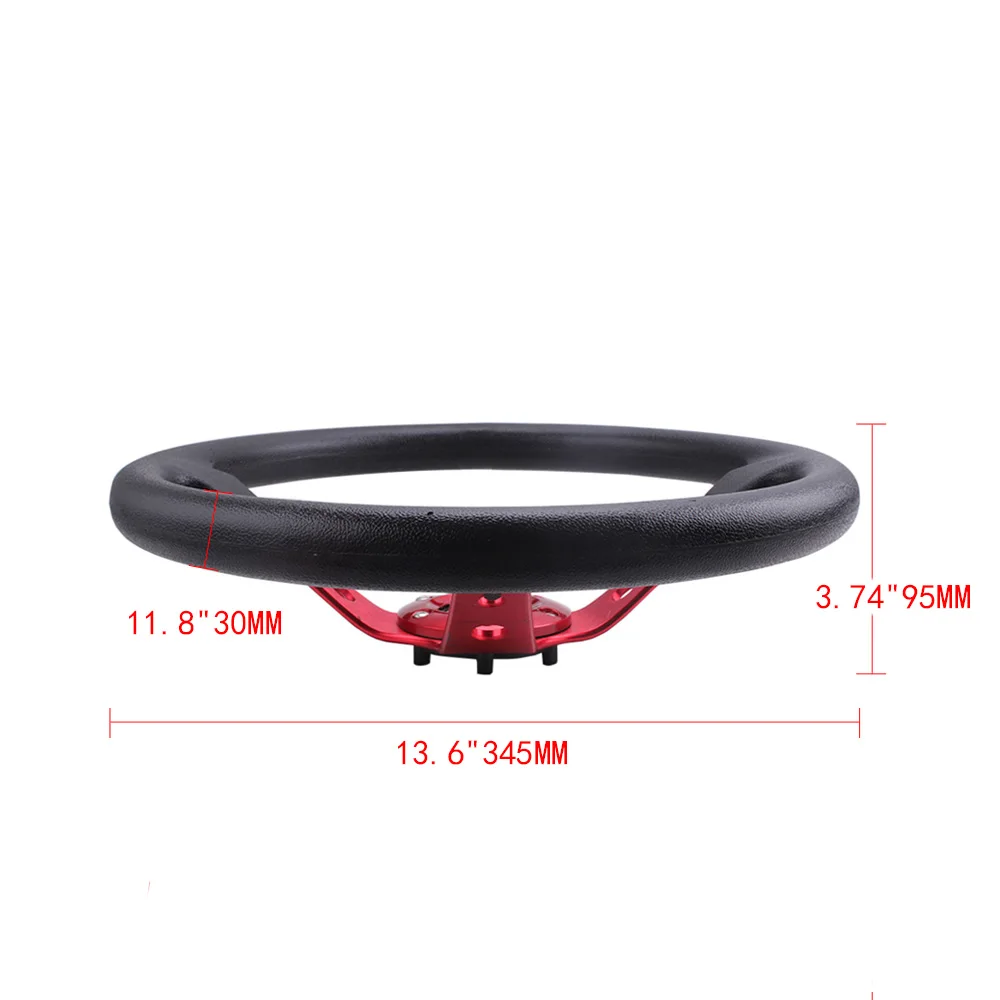 RASTP-14inch 350mm Universal Racing Drift Steering Wheel  Aluminum PU Car Sport Steering Wheels Car Accessories RS-STW020-TP