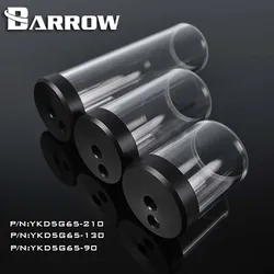 Barrow PC Water Cooling Half Reservoir D5/MCP655 Pump Cover Cooler Water Tank Building Compatible with YKD5G65-90 YKD5G65-130 YK