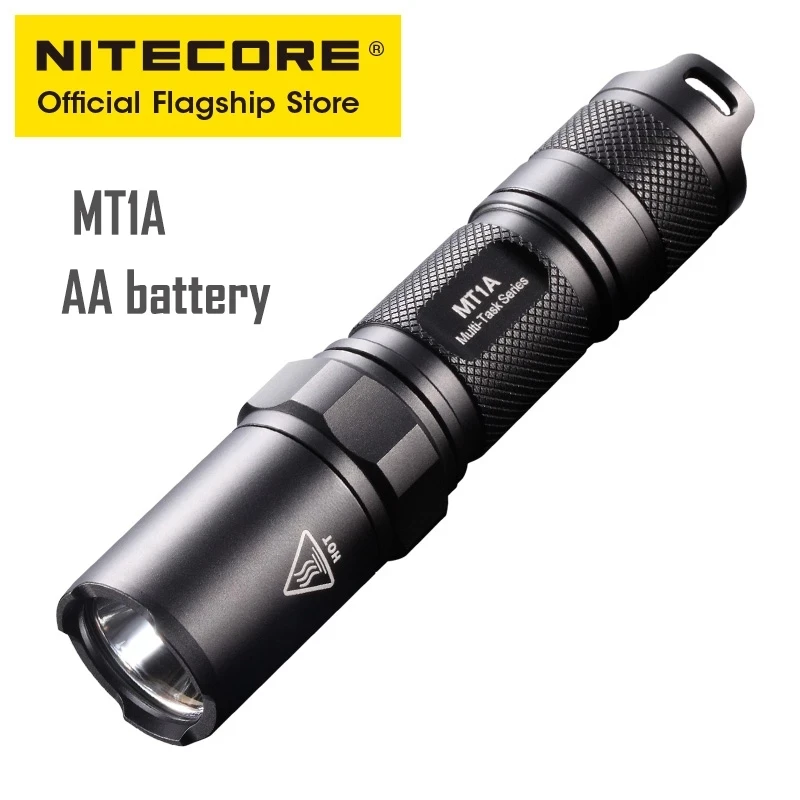 NITECORE MT1A Flashlight Outdoor Mini Camping Hiking Flash Light AA Battery Olight Flashlight Aluminum Led   Portable Lighting