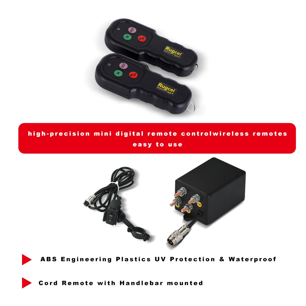 4000ปอนด์ATV/UTVไฟฟ้าลวดเชือก/เชือกไนล่อน12V24V ATV Winch