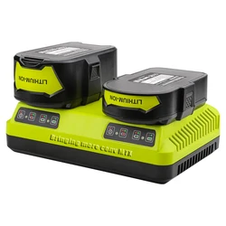 For Ryobi battery Li-ion Ni-CD Ni-MH P108 P107 Ryobi one+ Battery Double Charger P117 130W 3A 18V Newest High quality