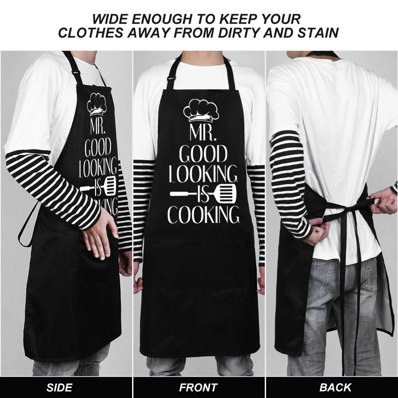 Kitchen Apron Waterproof Apron Adult Funny Mens Aprons Family Cleaning BBQ Apron For Men Apron Cute Barista Apron Dropshipping