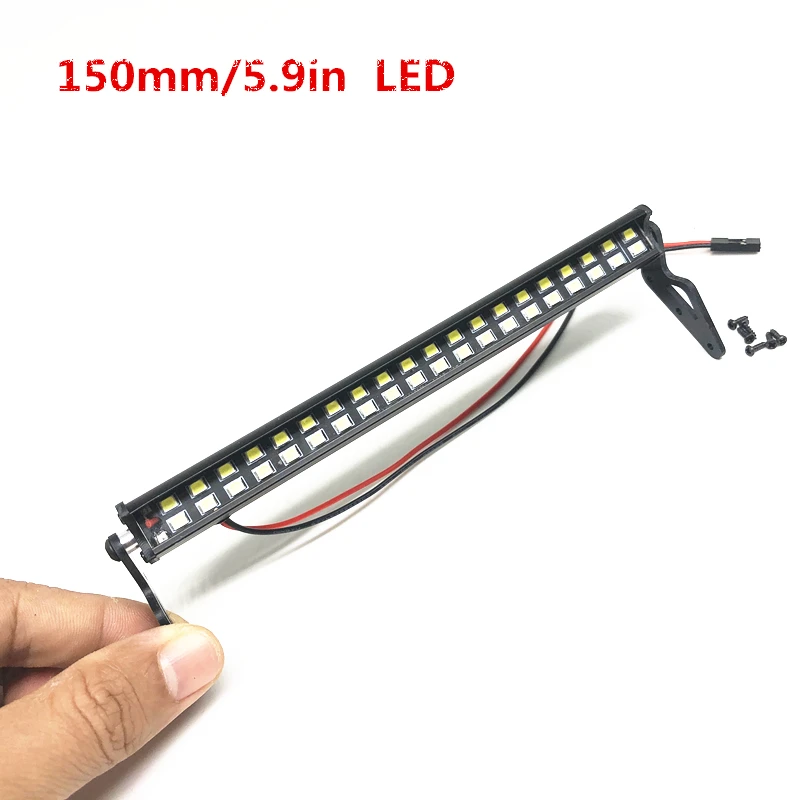 Metal Roof Lamp LED Lights 136mm or 150mm Light Bar for 1/10 RC Crawler Car Truck Traxxas HSP Redcat SCX10 RC4WD D90 RC Car Part