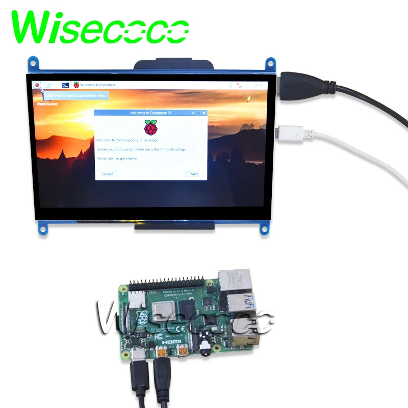 7 Inch Raspberry Pi 4 Model B Capacitive Touch Screen 1024x600 LCD Raspberry Pi 3B+/3B/Nvidia Jetson Nano