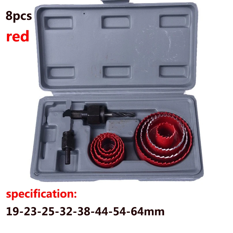 13pcs DIY Hole Saw Bit Cutting Set Kit 19-64mm Wood Sheet Metal Alloy Circular Round Case Drill Bits Thin Metal Cutter Hole Saw