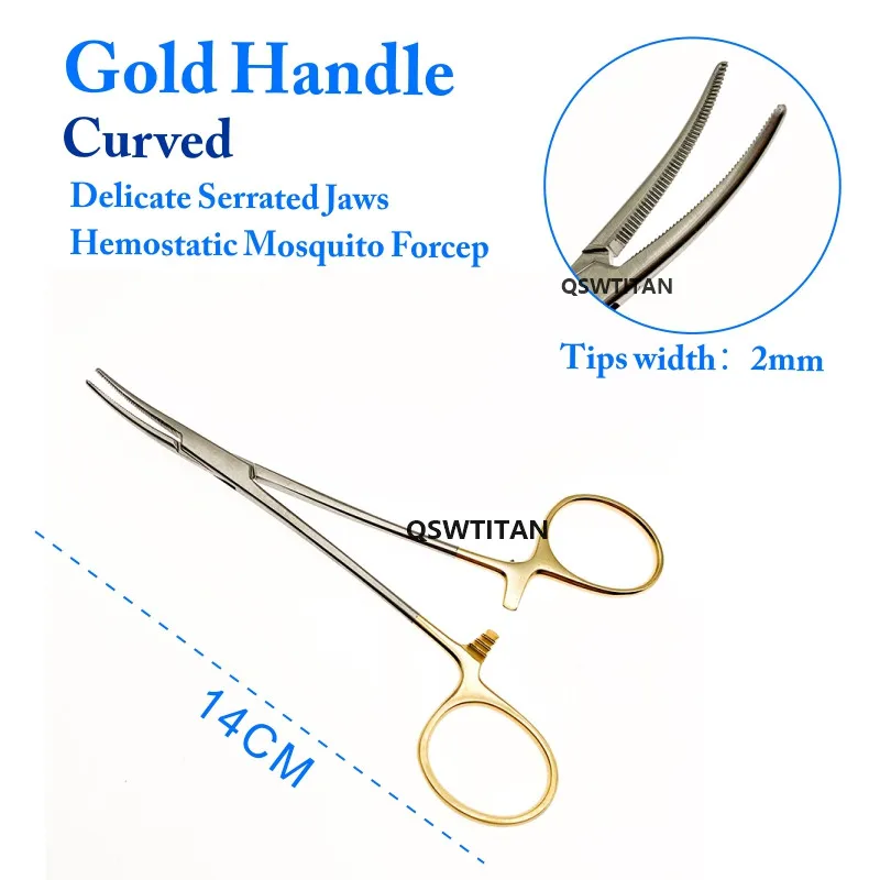 Hemostatic คีมเครื่องมือผ่าตัด Hemostat Dental Forceps