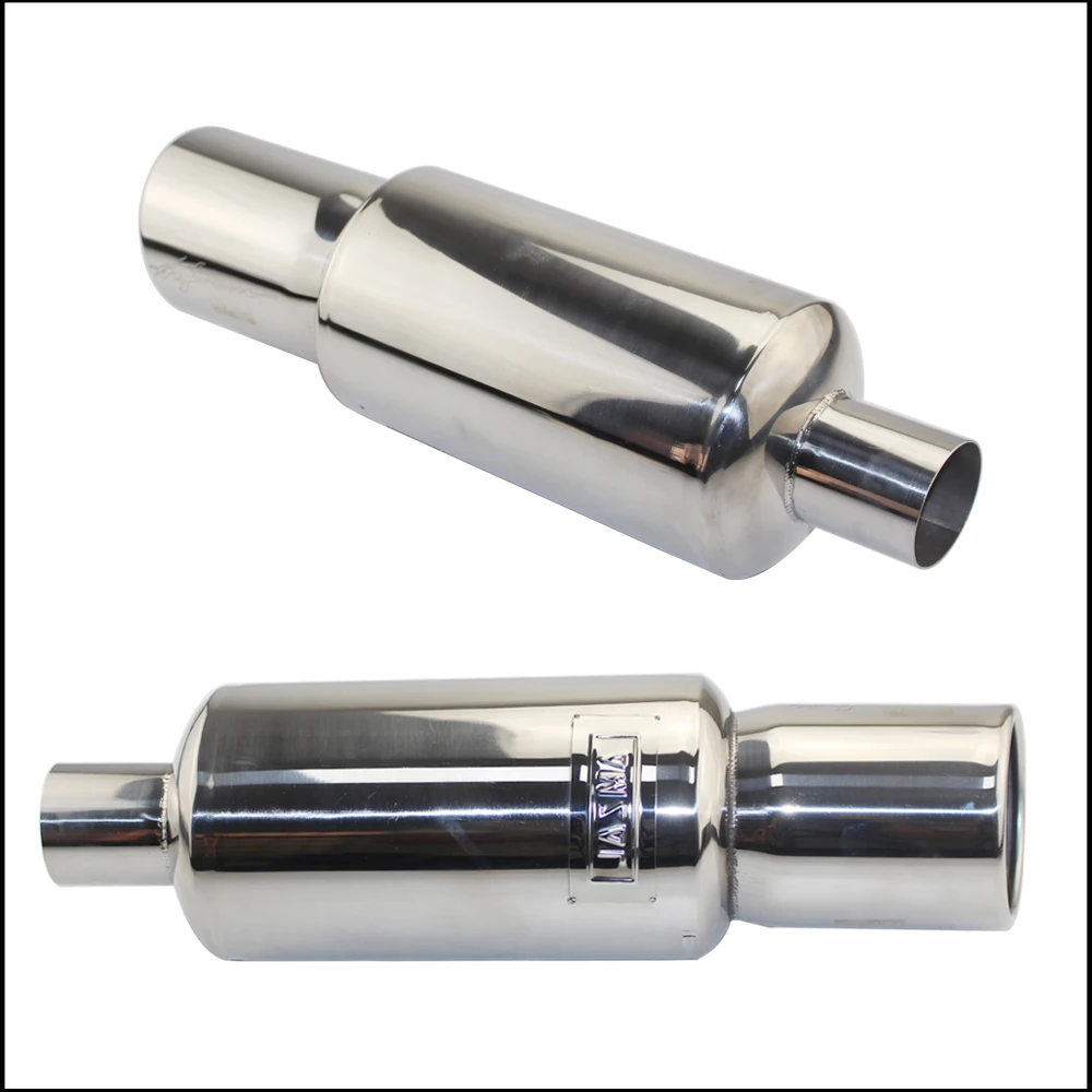 Car motorbike Exhaust System exhaust pipe Muffler Tip Universal Stainless steel OD 51MM 57MM 63MM outlet 89mm Silencer tail pipe