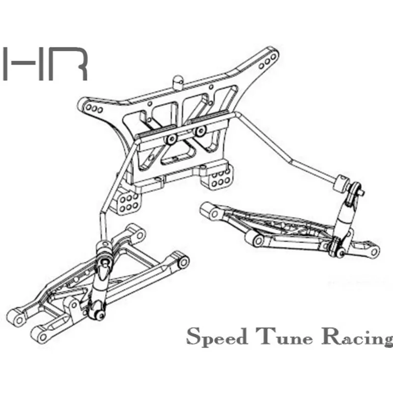 Hot Racing Front and Rear Universal Anti-roll Bar Kit for 1/10 Traxxas Slash 2wd RC Car Parts