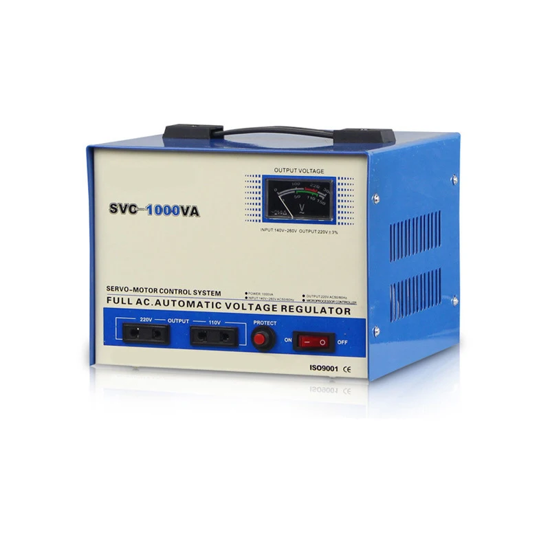 SVC 500VA/1000VA/1500/2000/3000VA  household voltage stabilizer single-phase automatic household appliance voltage stabilizer