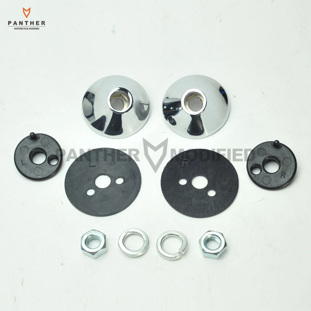 1 Pair Chrome Inner Fairing Mount Motorcycle Mirror Moto Side Rear mirrors case for Harley Street Glide 2014 2015 2016 2017