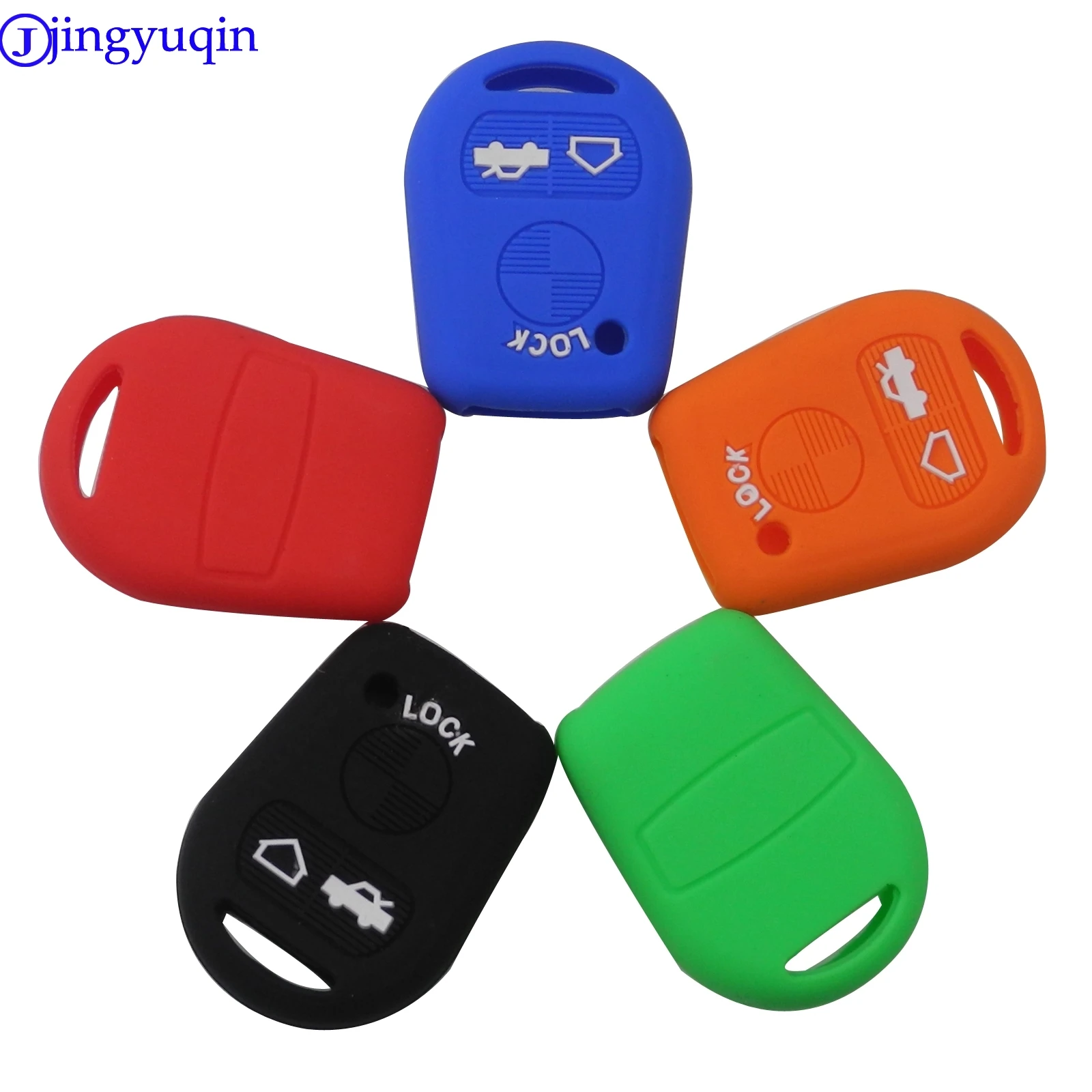 jingyuqin 3 Buttons Silicone Remote Car Key Cover Case Fob For BMW E31 E32 E34 E36 E38 E39 E46 Z3 Z4