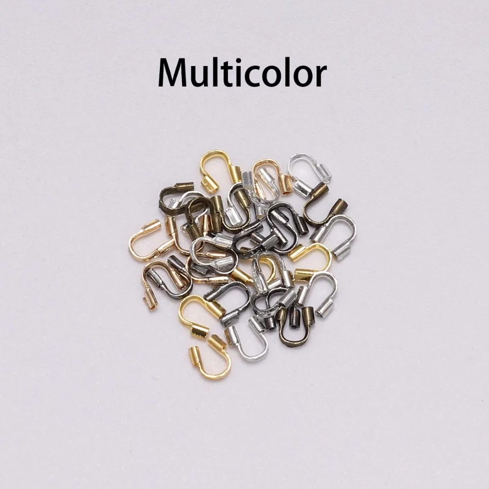 30-100pcs 4.5x4mm Wire Protectors Wire Guard Guardian Protectors loops U Shape Accessories Clasps Connector For Jewelry Making