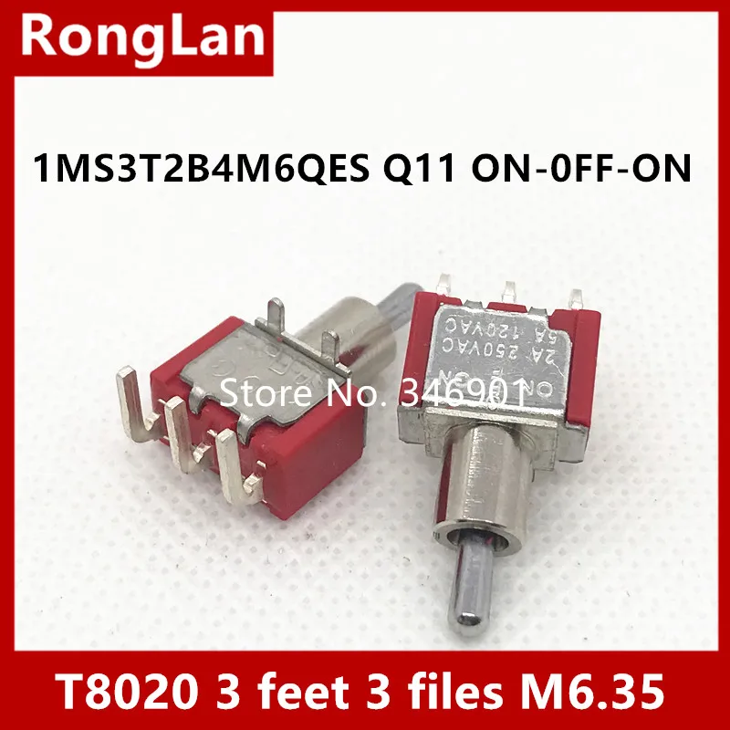 

[SA]T8020 single curved road is 3 feet 3 files ON-OFF-ON M6.35 small toggle switch toggle switch Q11 1MS3 Taiwan Deli--50pcs/lot