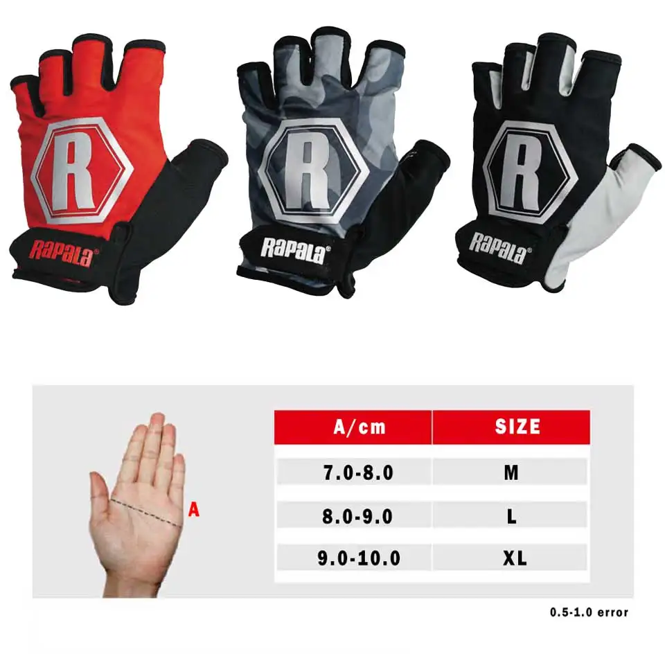 Rapala Guantes de Pesca Tácticos Antideslizantes Sin Dedos - imagen 5