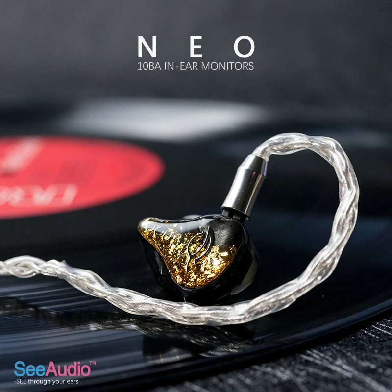 Наушники SeeAudio NEO 1DD + 2BA, гибридный блок, Hi-Fi наушники, DJ, музыкальный монитор, IEM 2Pin 0,78 мм 5N OCC кабель, гарнитура vs fiio shanling kz
