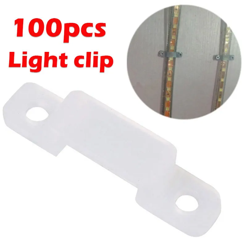 100pcs Silicon Fastener 5050 5630 LED Strip Light RGB Accessory Fixer Clip Clear Silicone Soft 12mm Fix Home Decor