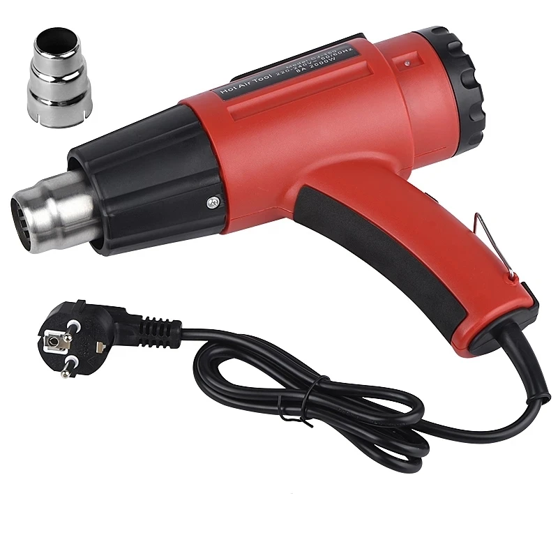 

JCD Heat Gun 2000W Hot Air Gun Kit Large handle Variable Temperature for Shrink wrapping Stripper Home Improvement welding DIY