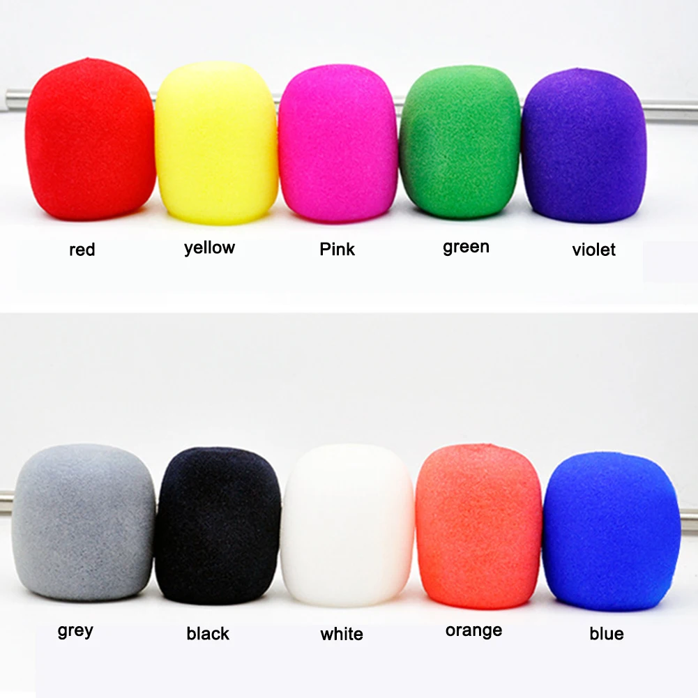 10pcs Microphone Foam Cover Handheld Stage Microphone Windscreen Sponge Foam Mic Cover Karaoke DJ Sales Microphone CAP