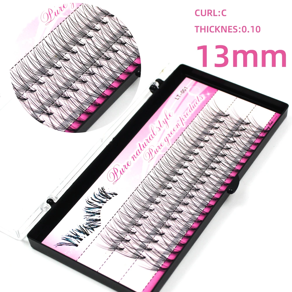 60pcs Individual Cluster Eye Lashes Professional Makeup Grafting Fake False Eyelashes for Eyelash Extensions False Eyelashes Tab