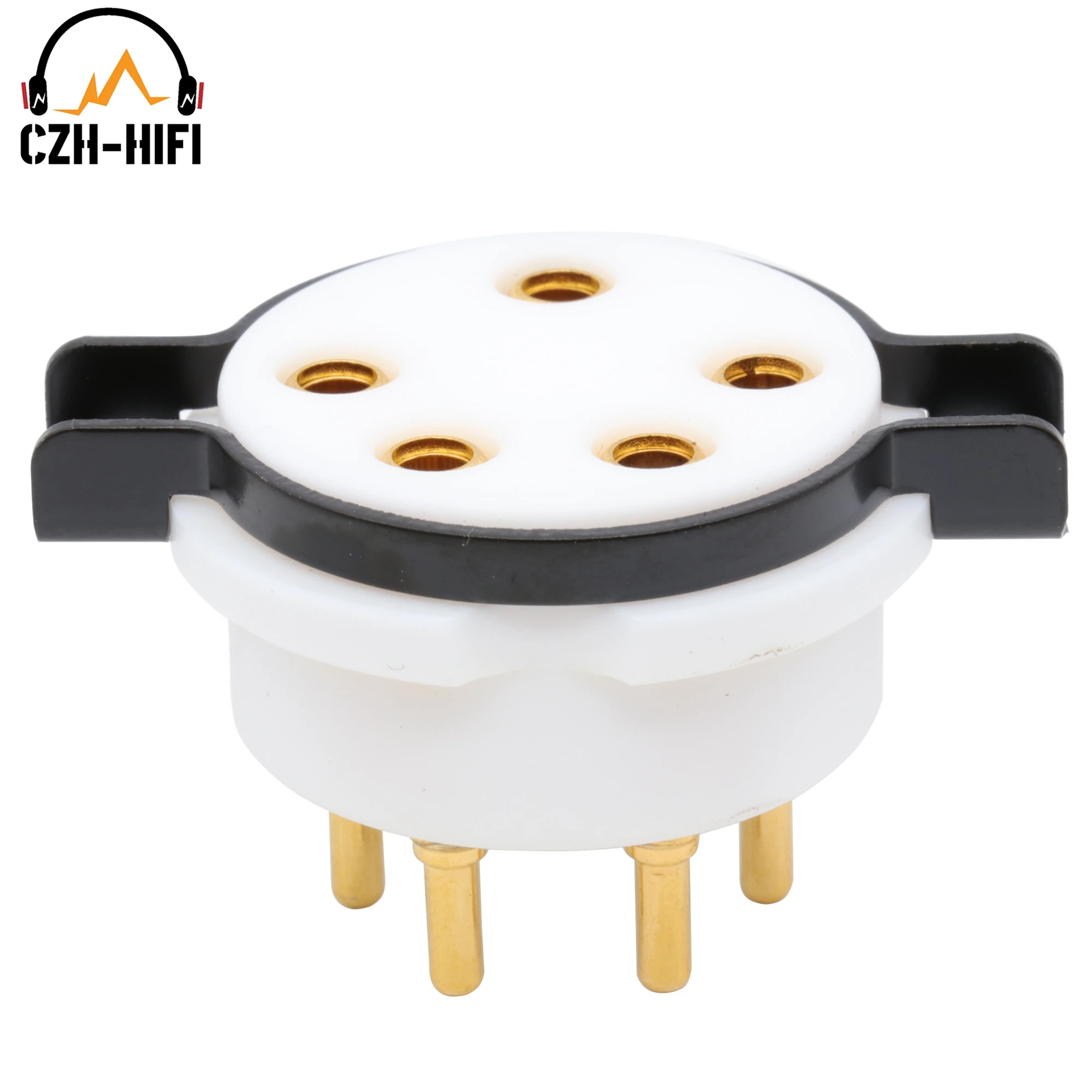 1pc EIZZ High End 5pin PTFE Tube Socket Valve Base for  WE311 56 807 FU-7 WE272A FD422 24K Vintage Audio Amplifier DIY