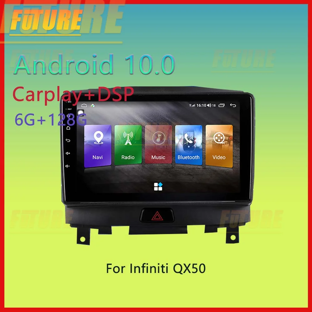 

128G For Infiniti QX50 Android Car Radio Stereo 2 Din Multimedia Player GPS Navigation Touch Screen DSP Carplay DVD Head Unit