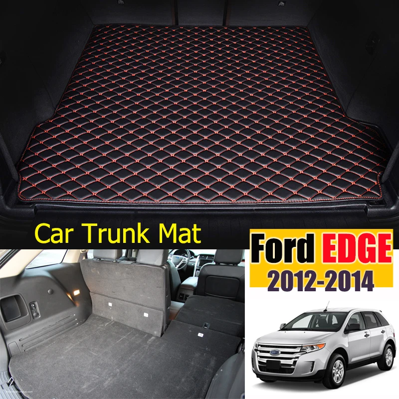 

Custom Leather Car Trunk Mats For Ford Edge 2012-2014 Rear Trunk Floor Mat Tray Carpet Mud